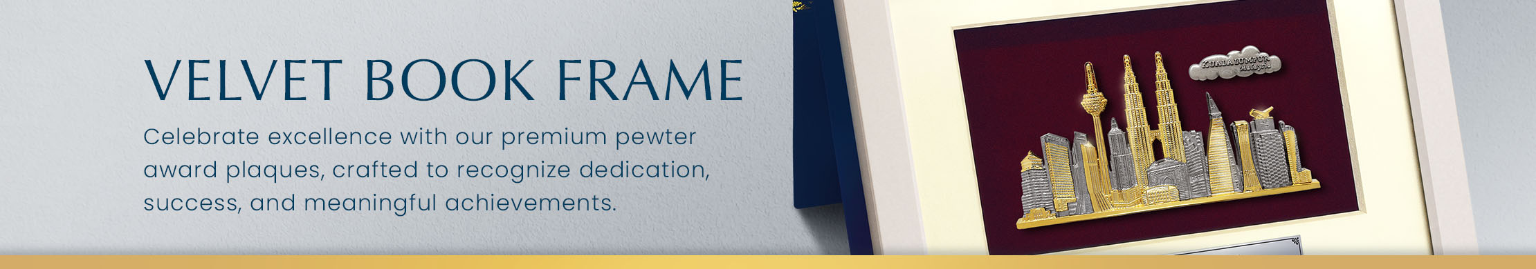 Velvet Book Frame / Plaque